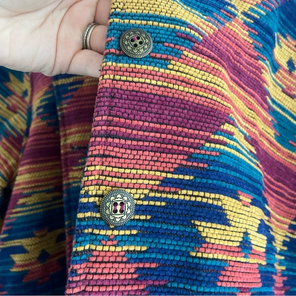 Alfred Dunner Colorful Southwest Print Vintage Jacket - Picture 6 of 8